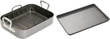 Image of Large Non-Stick Baking Tray 39x27 cm – Carbon Steel with Removable Rack, Oven