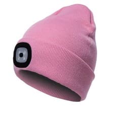 Image of New Winter Torch LED Light Up Camping Safety Visibility Knitted Beanie Hat**