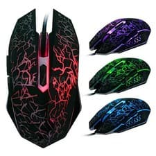 Image of RGB LED Gaming Mouse Optical USB Wired for Desktop PC Laptop 2400 DPI UK