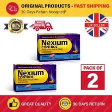 Image of Nexium Control 2 x 14 Tablets 20MG Gastro Resistant Heartburn Acid Reflux Relief