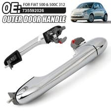 Image of Outer Chrome Door Handle Left Passenger Side For Fiat 500 & 500C 312 735592026