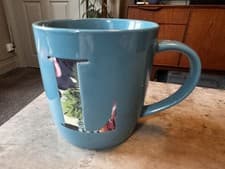 Image of Cath kidston Letter L Mug - OXFORD ROSE FLORAL teal / blue ALPHABET 9cm NEW
