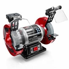 Image of Bench Grinder 150mm Twin Wheel 250W LED Lights Tool Rest Coarse Medium Grit 240V