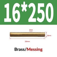 Image of SOLID BRASS THREADED ROD BAR STUDDING ALLTHREAD M2 M2.5 M3 M4 ~M20 × LONG 250MM