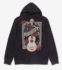 Image of Disney Pixar Coco Zip Hoodie XL "RECUERDAME - Remember Me" Floral Roses Guitar