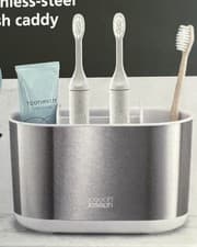 Image of Joseph Joseph Duo Large Stainless Steel Toothbrush Caddy
