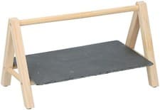 Image of 1 or 2 Tier Slate Cake Stand Wooden Wedding Party Food Tiered Serving Display