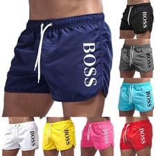 Image of Mens Swimming Board Shorts Swim Short Trunks Summer Sports Beach Pants Bottoms