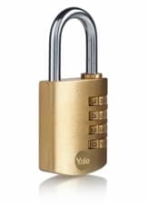 Image of Yale brass combination padlock - 40mm - Y150B/40/130/1 - brand new