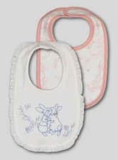 Image of Peter Rabbit 2 Pack Baby Bibs. Great Gift - Brand New
