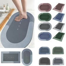 Image of Super Absorbent Floor Mat Soft Quick-Drying Non-Slip Diatom Mud Bath Floor Mat