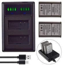 Image of 2x Battery BLN-1 BLN1 FOR Olympus Camera OM-D E-M5 EM5 +Slim LED USB Charger