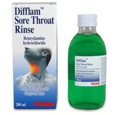 Image of Difflam Sore Throat Rinse - For Painful & Inflamed Sore Throats - 200ml