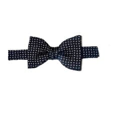 Image of HUGO BOSS Mens Bow Tie Black Geo 100% Silk Pre-Tied - NEW with Box