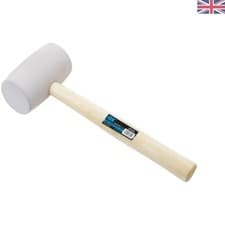Image of Durable OX Pro 32 oz White Rubber Mallet - Perfect for Sensitive Projects