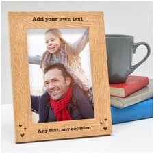 Image of Personalised Photo Frame Any Text Picture Frame Gift Family Friends Men Women