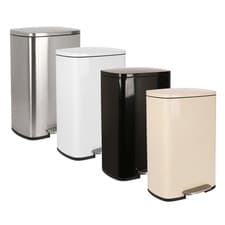 Image of 50L Square Stainless Steel Kitchen Pedal Bin with Soft Close Lid