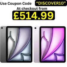 Image of Apple iPad Air M2 11" & 13" 128GB/256GB Wi-Fi & 5G Space Grey/Purple - Very Good