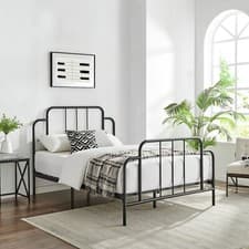 Image of Jacques Kingsize Metal Bed Frame - Black | Strong Durable Frame Bedroom