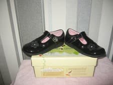 Image of Startrite Infant Girls  sunflower Black Patent  shoes UK 8.5 F EU 26