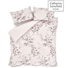 Image of Catherine Lansfield Canterbury Floral Blush Duvet Quilt Cover Set Or Accessories