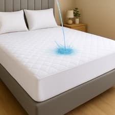 Image of Extra Deep Quilted Mattress Protector WATERPROOF Anti-allergic Fitted Bed Cover