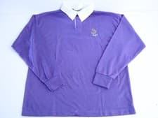 Image of City of London Academy Banner Purple Rugby Polo Shirt Long Sleeve Size 44in Men