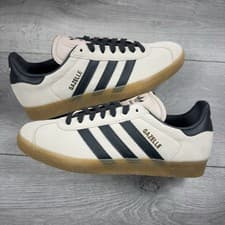 Image of Adidas Originals Gazelle ‘Taupe / Black / Gum’ - Size UK 7 / EU 41 1/3