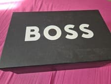Image of Uk size 8 Hugo Boss Mixed Material Titanium Trainers Black 50480904 005