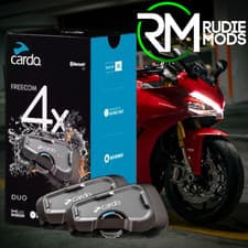 Image of Cardo Freecom 4x Duo JBL Motorcycle Intercom Communication System Twin Pack