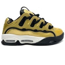 Image of OSIRIS SHOES D3 2001 GOLD BLACK WHITE TRAINERS (UK 8 EUR 42)