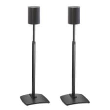 Image of SANUS WSSE1A2 Adjustable Speaker Stands for Sonos Era 100 Pair Black/White
