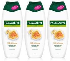 Image of 3 PALMOLIVE NATURALS Milk & Honey Shower Cream with Vitamin E 500ml