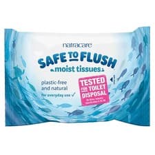 Image of Safe To Flush Moist Tissues, 30 Wipes (Natracare)