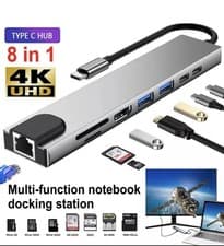 Image of 8 in 1 Multiport USB-C Hub Type C To USB 3.0 4K HDMI Adapter For Macbook Pro/Air