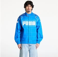Image of PUMA Archive Seasonal Relaxed Racer Full Zip Jacket Blue Size M Unisex