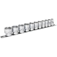Image of Sealey 11 Piece 3/8" Drive Lock On Hexagon Socket Set Imperial