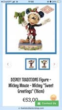 Image of Disney Traditions Mickey Mouse Sweet Greetings Figurine Jim Shore Boxed