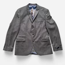 Image of Gibson London Men's 100% Wool Sports Country Jacket  Blazer Grey 40” Reg