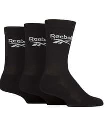 Image of Reebok 3 Pack Unisex Core Ribbed Cotton Crew Socks