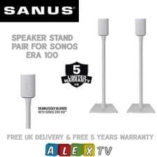 Image of SANUS WSSE12 White Pair Speaker Stands For Sonos Era 100™ FREE Delivery