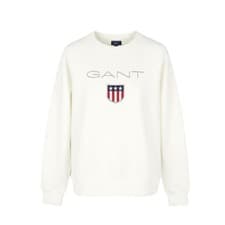 Image of Gant Shield C-Neck Men's Sweatshirt M White Logo Pullover