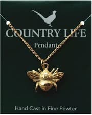 Image of Gold Plated Bee Pendant Necklace