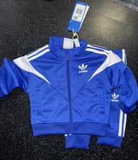 Image of Adidas Originals Baby Boy Blue Tracksuit New Age 3-6 Months New Tags Zipper