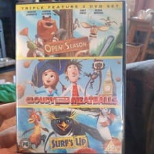 Image of Cloudy With A Chance Of Meatballs / Open Season / Surf's Up (DVD, 2010)