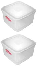 Image of 2x Beaufort Food Cake Storage Plastic Kitchen Clear Container with Lid- 13L