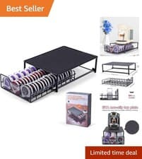 Image of Space-Saving Drawer for 54 Tassimo Coffee Capsules - Non-Slip Base Included