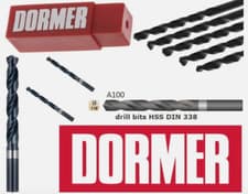 Image of Dormer A100 Drill Bit HSS Metric Jobber Various Sizes 1mm to 13mm