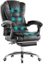 Image of Massage Office Chair Executive Gaming Heated Recline Footrest Computer Chairs