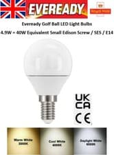 Image of 40W LED Golf Ball Globe Light Bulbs E14 SES Warm White Cool Daylight White Lamps